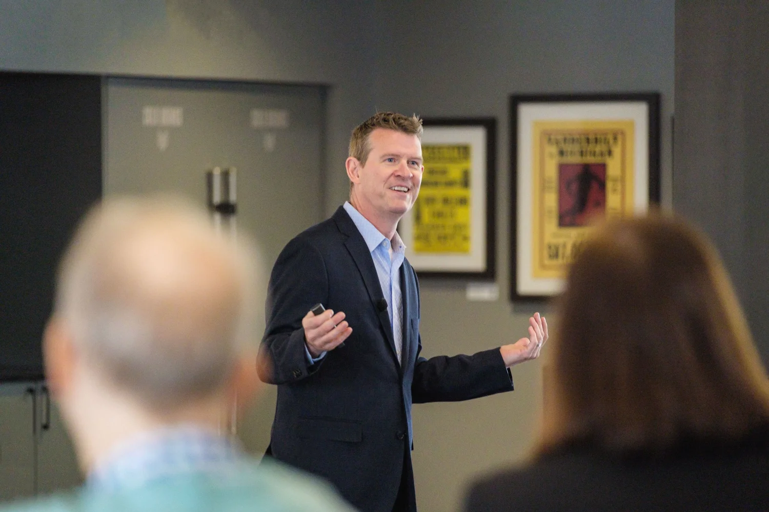 Dave Delaney speaking at a conference